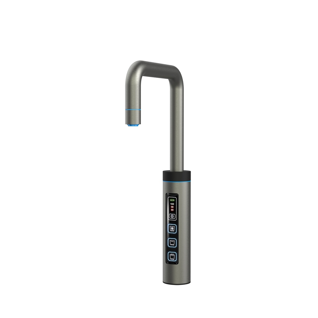 3-Wege-Armatur FLAME TOUCH U-Auslauf in Space Grey - Wasserhahn für Trinkwassersystem Diamond FLAME