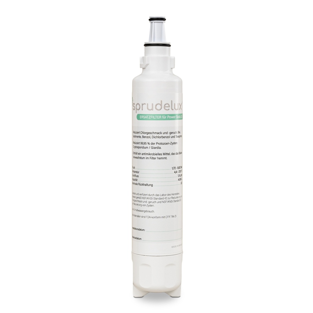 Ersatzfilter für SPRUDELUX® Trinkwassersystem POWER SODA Untertisch ohne Osmose