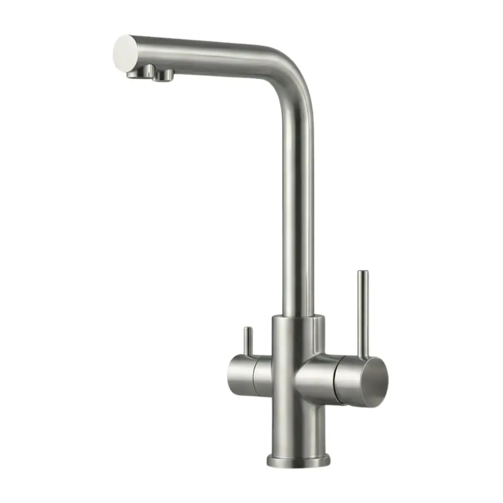 3-Wege-Wasserhahn VANTO INOX Edelstahl massiv | L-Auslauf, C-Auslauf, U-Auslauf